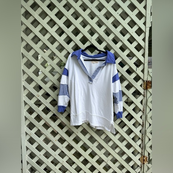 Free People Clean Prep Polo Top - Picture 6 of 7